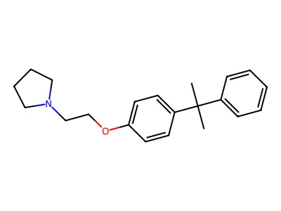 1-[2-[4-(1-Methyl-1-phenylethyl)phenoxy]ethyl]pyrrolidine structure