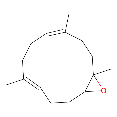 (4Z,8E)-1,4,8-Trimethyl-13-oxabicyclo[10.1.0]trideca-4,8-diene structure