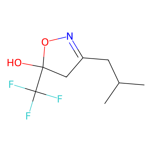 3-(2-Methylpropyl)-5-(trifluoromethyl)-4,5-dihydro-1,2-oxazol-5-ol structure