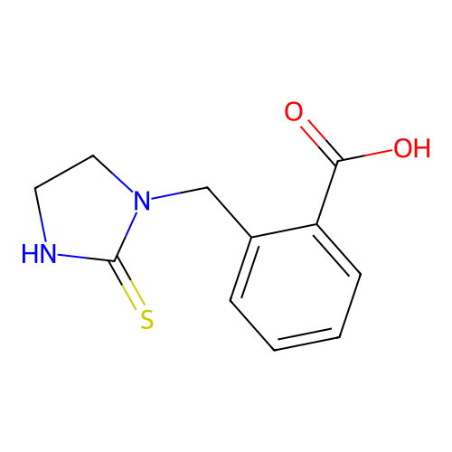 2-[(2-Sulfanylideneimidazolidin-1-yl)methyl]benzoic acid structure