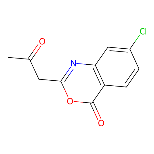 2-Acetonyl-7-chloro-3,1-benzoxazen-4-one structure