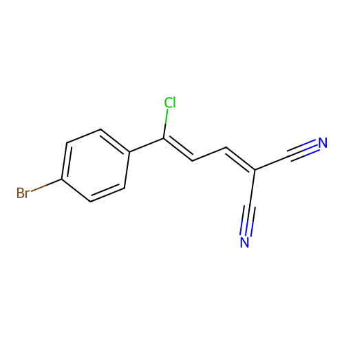2-[3-(4-Bromophenyl)-3-chloroprop-2-enylidene]malononitrile structure