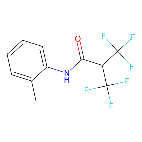 3,3,3-trifluoro-N-(2-methylphenyl)-2-(trifluoromethyl)propanamide structure