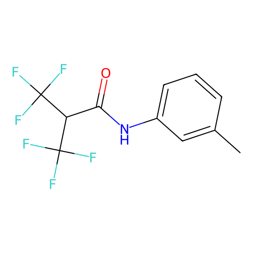 3,3,3-trifluoro-N-(3-methylphenyl)-2-(trifluoromethyl)propanamide structure