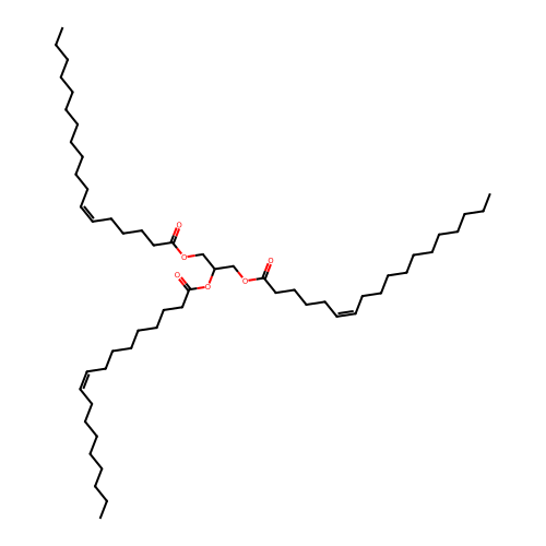 1,3-di-(6Z-octadecenoyl)-2-(9Z-octadecenoyl)-glycerol structure