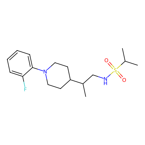 N-[2-[1-(2-Fluorophenyl)-4-piperidinyl]propyl]-2-propanesulfonamide structure