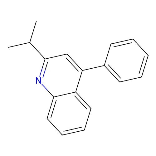 2-Isopropyl-4-phenylquinoline structure