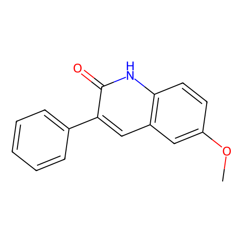 6-Methoxy-3-phenyl-2-quinolinol structure