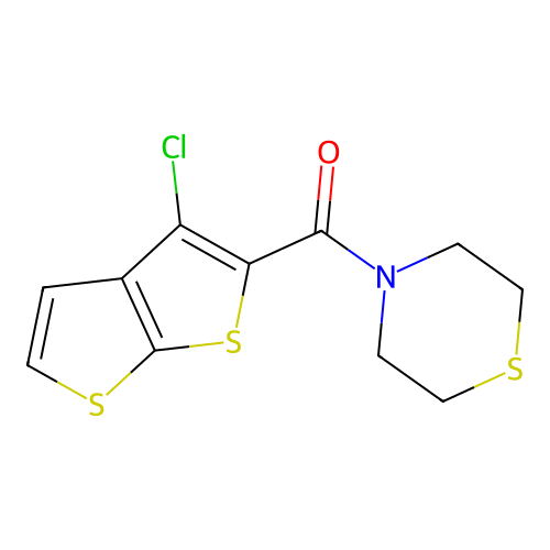 (4-Chlorothieno[2,3-b]thiophen-5-yl)-thiomorpholin-4-ylmethanone structure