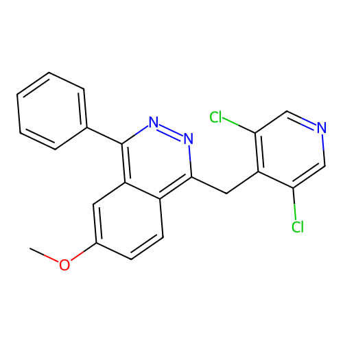 1-(3,5-Dichloro-pyridin-4-ylmethyl)-6-methoxy-4-phenyl-phthalazine structure