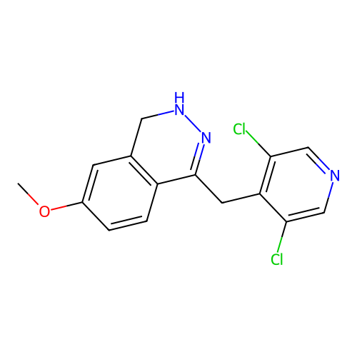 Phthalazine, 4-[(3,5-dichloro-4-pyridinyl)methyl]-1,2-dihydro-7-methoxy- structure