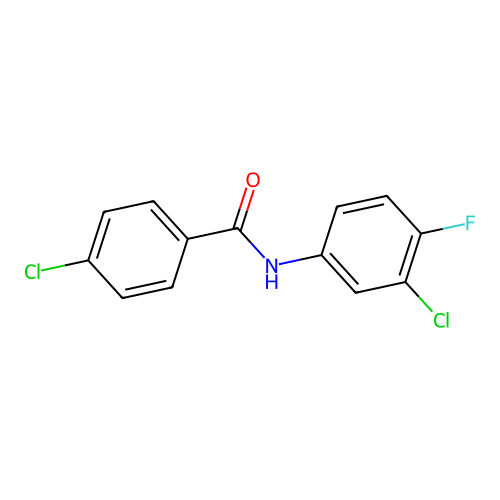 4-chloro-N-(3-chloro-4-fluorophenyl)benzamide structure