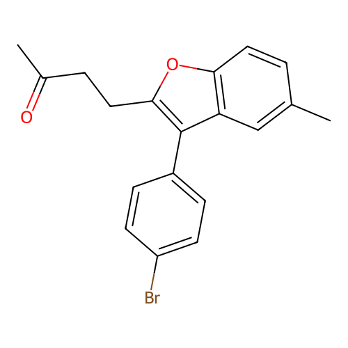 4-[3-(4-Bromophenyl)-5-methyl-1-benzofuran-2-yl]butan-2-one structure