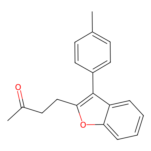 4-[3-(4-Methylphenyl)-1-benzofuran-2-yl]butan-2-one structure