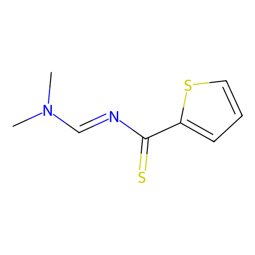 N-(dimethylaminomethylidene)thiophene-2-carbothioamide structure