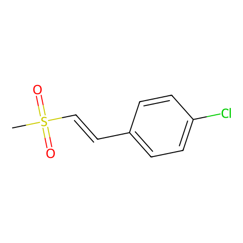 Benzene, 1-chloro-4-((2-(methylsulfonyl)ethenyl)- structure