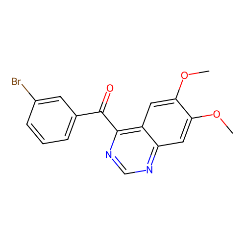 4-(3'-Bromobenzoyl)-6,7-dimethoxyquinazoline structure