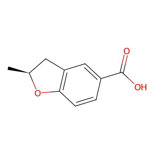 (2S)-2-methyl-2,3-dihydrobenzofuran-5-carboxylic acid structure