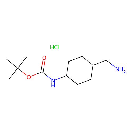 Trans-4-(Boc-amino)-cyclohexanemethanamine hydrochloride structure