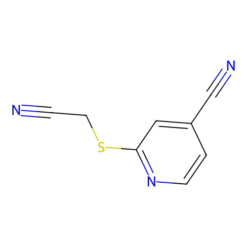 2-氰甲硫基吡啶-4-甲腈 structure