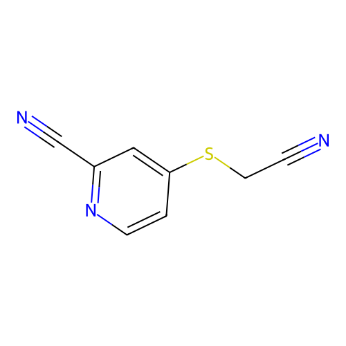 4-氰甲硫基吡啶-2-甲腈 structure
