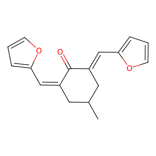 2,6-Bis(furan-2-ylmethylidene)-4-methylcyclohexan-1-one structure
