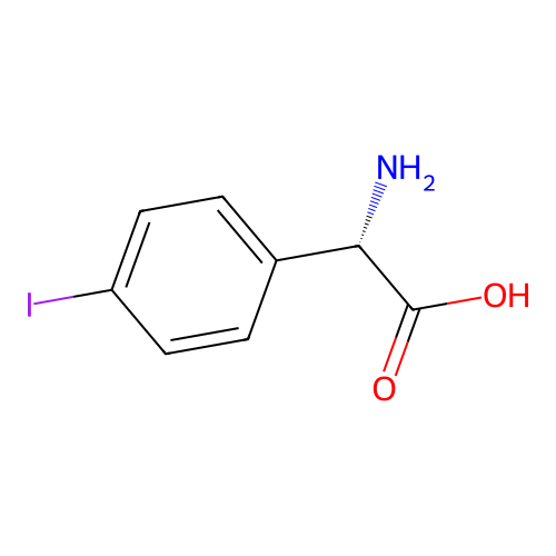 (S)-2-Amino-2-(4-iodophenyl)acetic acid structure