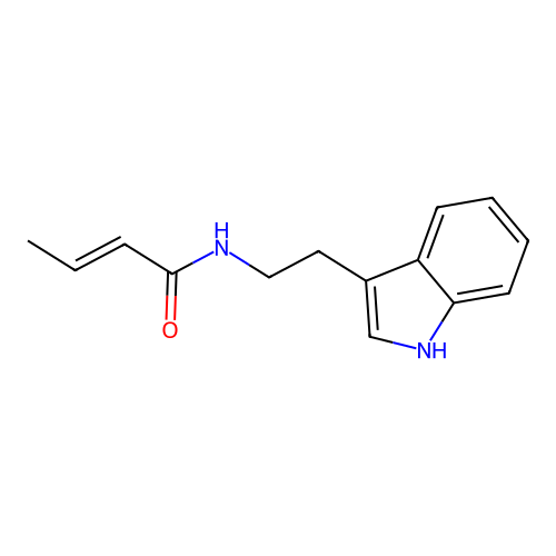 But-2-enamide, N-[2-(3-indolyl)ethyl]- structure