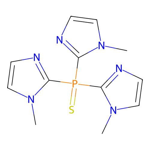 Tris(1-methylimidazol-2-yl)-sulfanylidene-lambda5-phosphane structure