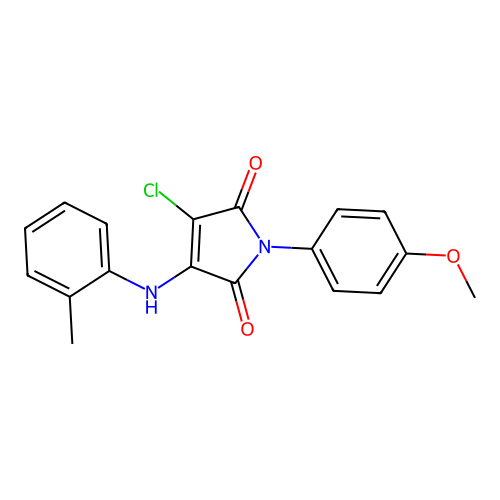 3-chloro-1-(4-methoxyphenyl)-4-[(2-methylphenyl)amino]-1H-pyrrole-2,5-dione structure