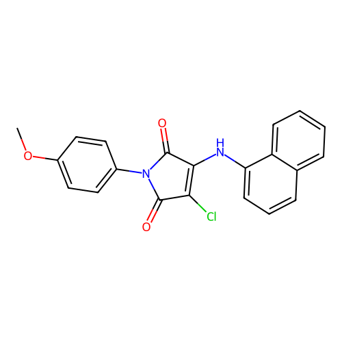 3-chloro-1-(4-methoxyphenyl)-4-(naphthalen-1-ylamino)-1H-pyrrole-2,5-dione structure