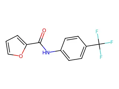 2-furyl-N-[4-(trifluoromethyl)phenyl]carboxamide structure