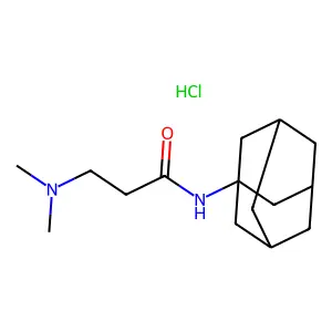 Propionamide, N-1-adamantyl-3-(dimethylamino)-, monohydrochloride structure