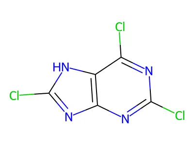 2,6,8-Trichloro-9H-purine structure