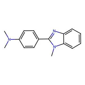 N,N-dimethyl-4-(1-methylbenzimidazol-2-yl)aniline structure