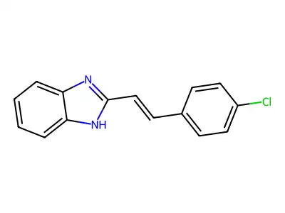 2-[2-(4-chlorophenyl)ethenyl]-1H-benzimidazole structure