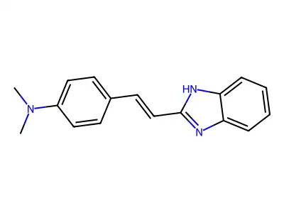 4-[2-(1H-benzimidazol-2-yl)ethenyl]-N,N-dimethylaniline structure