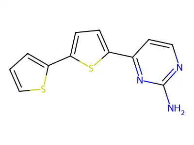 4-(5-Thiophen-2-ylthiophen-2-yl)pyrimidin-2-amine structure