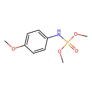 Phosphoramidic acid, (4-methoxyphenyl)-, dimethyl ester structure