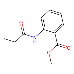 Benzoic acid, 2-[(1-oxopropyl)amino]-, methyl ester structure