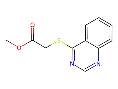 Acetic acid, 2-(4-quinazolinylthio)-, methyl ester structure