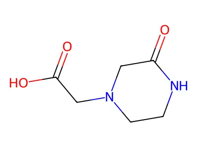 (3-Oxo-1-piperazinyl)acetic acid structure
