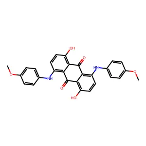 9,10-Anthracenedione, 1,5-dihydroxy-4,8-bis[(4-methoxyphenyl)amino]- structure