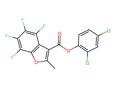 2,4-Dichlorophenyl 4,5,6,7-tetrafluoro-2-methylbenzo[b]furan-3-carboxylate structure