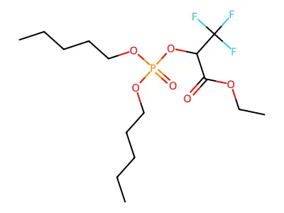 Ethyl 2-{[di(pentyloxy)phosphoryl]oxy}-3,3,3-trifluoropropanoate structure