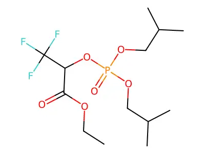 Ethyl 2-[(diisobutoxyphosphoryl)oxy]-3,3,3-trifluoropropanoate structure