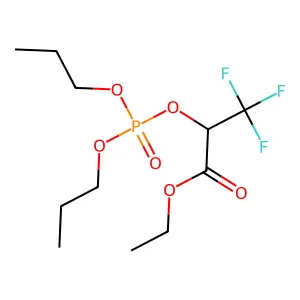 Ethyl 2-((dipropoxyphosphinyl)oxy)-3,3,3-trifluoropropanoate structure