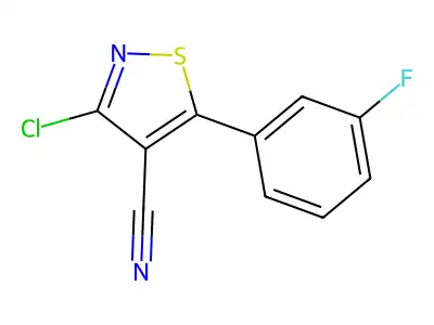3-Chloro-5-(3-fluorophenyl)isothiazole-4-carbonitrile structure