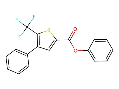 Phenyl 4-phenyl-5-(trifluoromethyl)thiophene-2-carboxylate structure