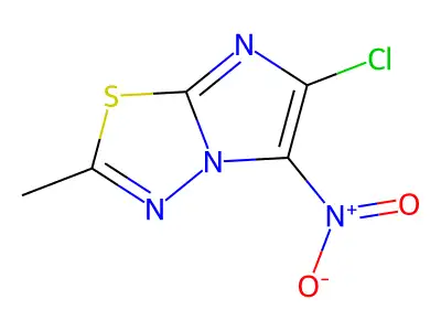 6-Chloro-2-methyl-5-nitroimidazo[2,1-b][1,3,4]thiadiazole structure